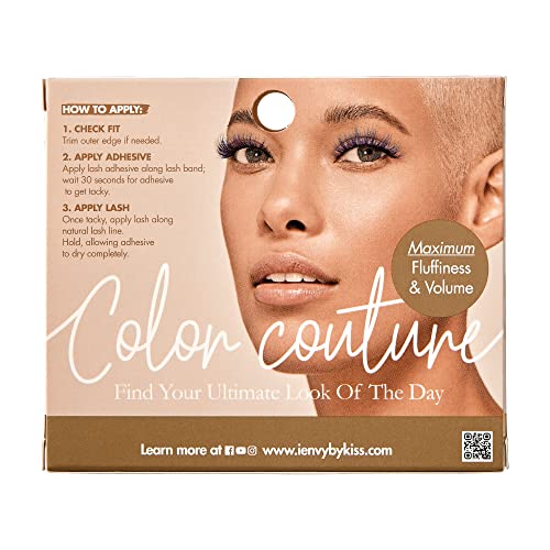 Purple Mink False Eyelashes - Color Couture Full Lashes