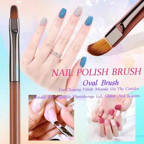 5pcs Nail Art Liner Brushes, Liner Brush For Nails Gel, Thin Nail Art Brush, Sizes 7/9/11/15/25mm. 3pcs Nail Art Clean Up Brushes, For Nail Design Painting Diy And Clean Polish Mistake On The Cuticles