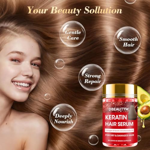 Keratin Hair Treatment Serum Capsules with Avocado Oil & Vitamins