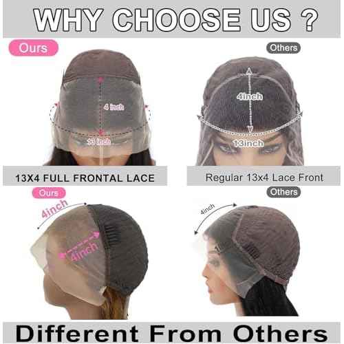 Human Hair Wig Highlight Honey Blonde 26inch 200% Density 13x4 Full Frontal HD Transparent Lace Pre Plucked Ombre Straight Lace Front Wig Human Hair Brown 4/27 Colored Lace Frontal 100 Natural Wigs