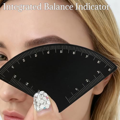 3pcs Eyebrow Stencils for Shaping - Fast Drawing Eyebrow Design Ruler, Reusable Double-Sided Brow Mapping Kit for Women Beginner, Microblading and Tattoo Supplies