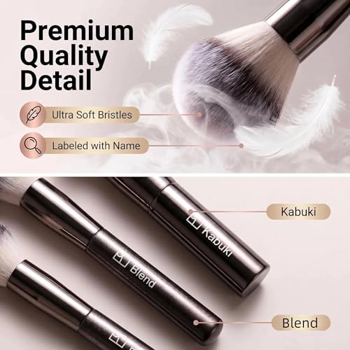 BS-MALL 20Pc Makeup Brush Set with Travel Case