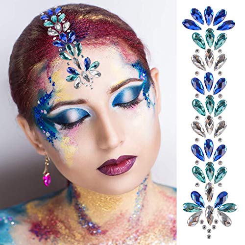 Rhinestone Festival Body Jewels Hair Gems Stickers 2-Pack