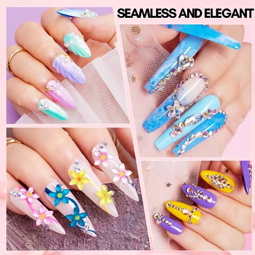 Makartt Rhinestone Glue Set - 2 x 30ml Medium Viscosity Nail Art Adhesive for Rhinestones & 3D Charms