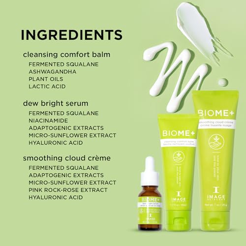 IMAGE Skincare, BIOME+ Dew Bright Serum, Microbiome Friendly Facial Serum, Boosts Luminosity and Enhances Elasticity