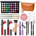 40-Color Eyeshadow Makeup Set with Foundation, Brushes & Bag