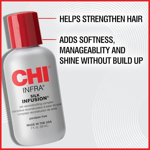 CHI Infra Ultimate Styling Gift Kit, 2 Oz Silk Infusion, 2 Oz 44 Iron Guard & 2.26 Oz Texture Hair Spray, Sulfate, Paraben, & Cruelty-Free (3 Items)
