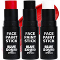 Blue Squid PRO Waterproof Face Paint Stick - Red, White & Black