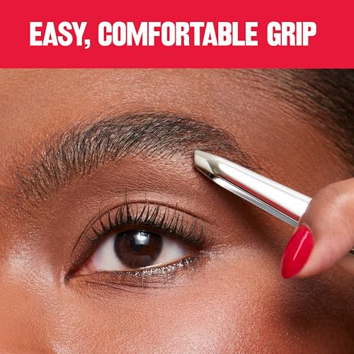 Revlon Slant Tip Tweezer - Silver, Pack of 1 - Precise Hair & Eyebrow Grooming