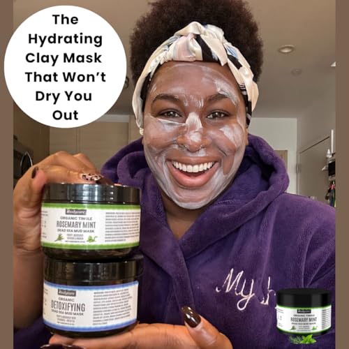 Rosemary Mint Dead Sea Mud Mask ? Whipped Hydrating Clay Mask with Bentonite & Kaolin Clay, Gentle Pore Minimizer for Face, Non-Drying, 8 oz