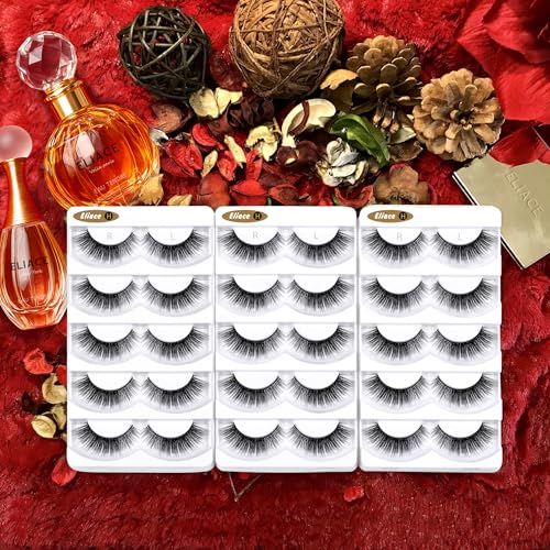 Eliace 3D Mink Lashes Cat Eye 15 Pairs - Wispy Rosa Style
