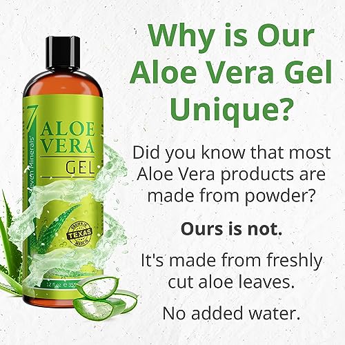 Seven Minerals Pure Aloe Vera Gel 12oz - Texas Grown Organic
