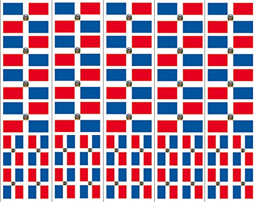 40 Dominican Republic Flag Temporary Tattoos
