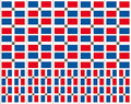 40 Dominican Republic Flag Temporary Tattoos