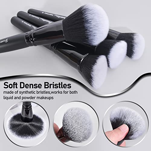 Bueart Design 19Pc Makeup Brush Set with Travel Case