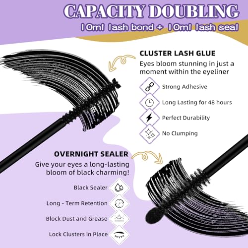 B&Q Lash Bond and Seal 2-in-1 Kit (10ML) | Cluster Lashes