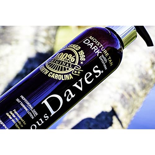 Dave's Dark Self Tanner Sunless Tanning Lotion with Bronzer - For All Skin Types