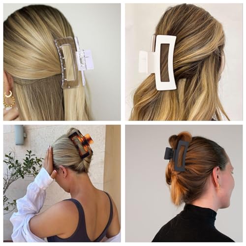 8 Pack Hair Claw Clips for Women, Medium & Small