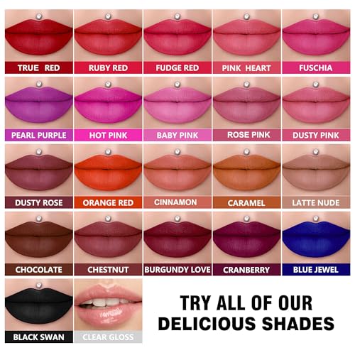 Burgundy Matte Liquid Lipstick - 16 Hour Long Lasting, Cruelty Free