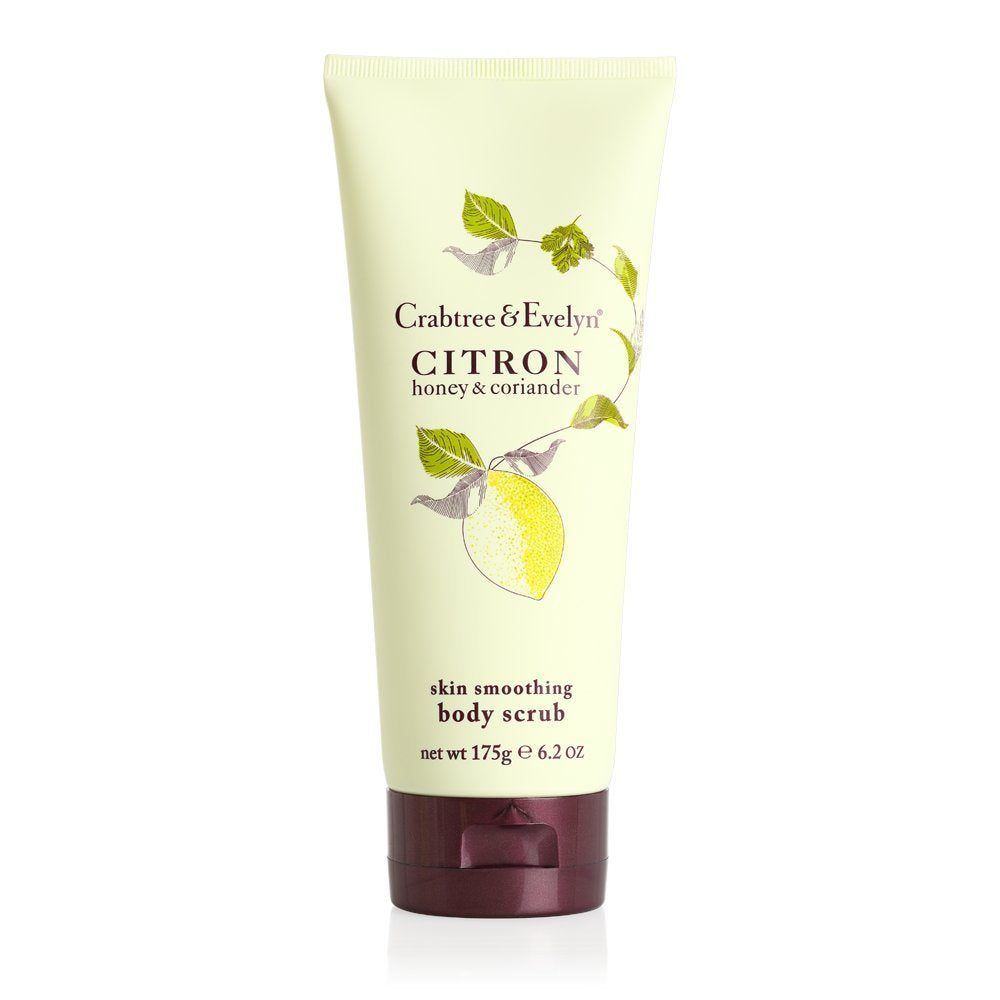 Crabtree & Evelyn Skin Smoothing Body Scrub, Citron Honey and Coriander, 6.2 oz