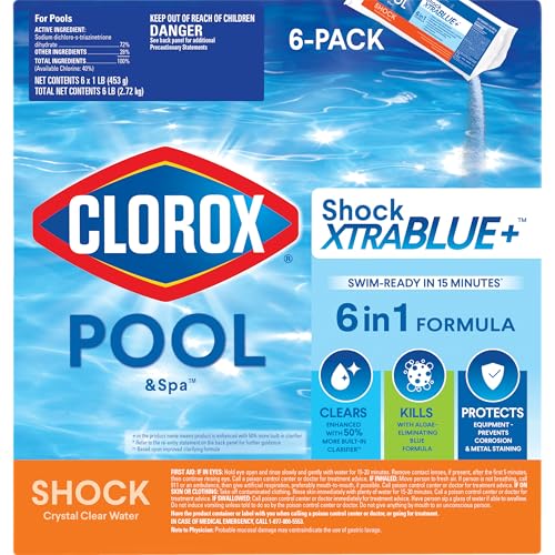 Clorox Pool Shock XTRABLUE Plus 6-Pack - Fast Dissolving
