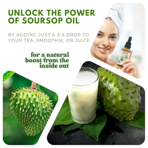 Virgin Soursop Oil (Anona Muricata, Graviola, Guanabana) ? 100% Pure, Organic, Cold-Pressed, Unrefined ? 1oz - 30ml ? Natural Facial Oil & Moisturizer for Dry, Damaged, or Sensitive Skin.