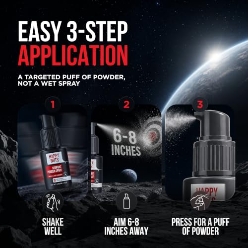 Comfort Powder Spray for Men - Talc-Free Anti-Chafing Deodorant