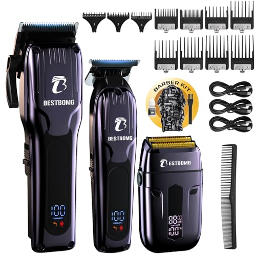 BESTBOMG Professional Hair Clippers & Grooming Kit BS-808C