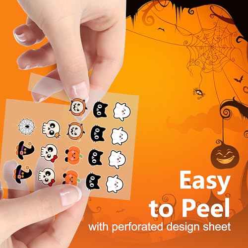 Pimple Patches,Halloween Acne Patch,Pimple Patches for Face, Cute Stickers,Salicylic Acid & Tea Tree, 100PCS Hydrocolloid Dots in 8 Colors for Face,Cute Halloween Stickers