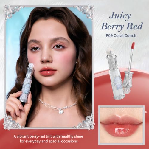 Flower Knows Shell's Jewel Nourishing Lip Glaze Juicy Berry Red 0.16 Fl Oz - Coral Conch