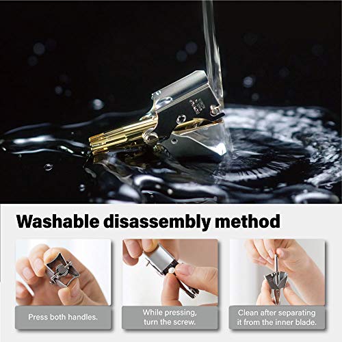 ROYAL Gold Manual Nose Hair Trimmer for Men - Battery-Free, Water-Resistant ET-4 Series (12 Dual Blades) Made in Korea