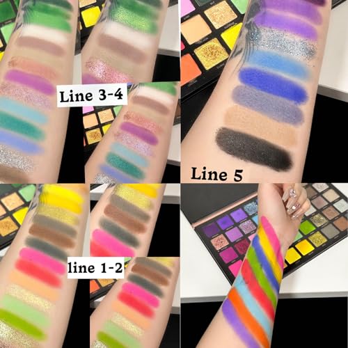 45-Color Eyeshadow Palette - Matte, Shimmer & Glitter