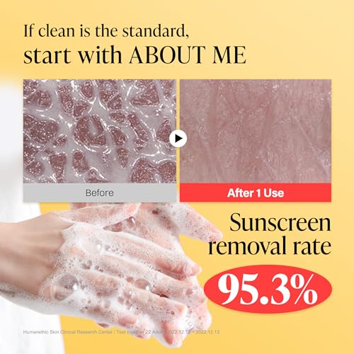 About Me Rice Makgeolli Cleansing Foam - Low pH Fermented Rice Face Wash for Sensitive Skin, Galactomyces & Centella, Bran Water Base, Non-Stripping Foaming Cleanser, Fragrance Free, 4.06 fl oz