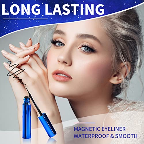 Magnetic Eyelashes Kit with Eyeliner & Tweezers - 7 Pairs
