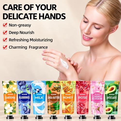 MZANK 14-Pack Travel Hand Cream Set – Fragrance Variety, Non-Greasy Moisturizing Lotions
