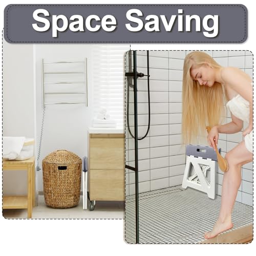 Folding Shower Stool for Shaving Legs | Waterproof