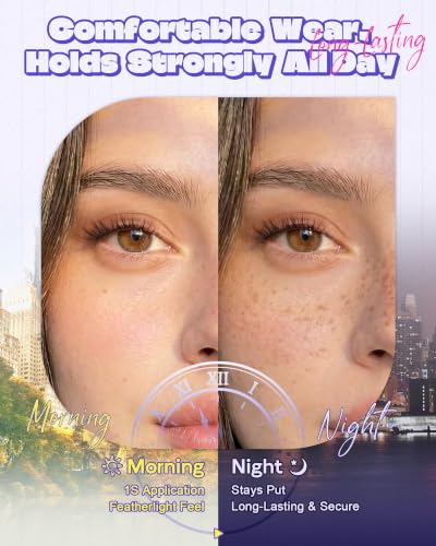 Self-Adhesive Eyelashes, No Glue Press-On Wispy Lashes 14mm