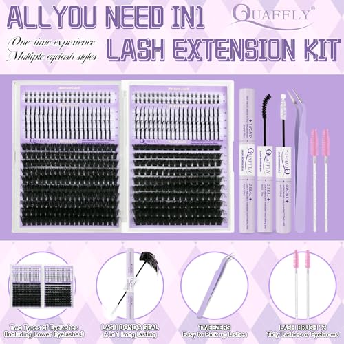 DIY Lash Extension Kit with Spike Clusters & Lower Lashes
