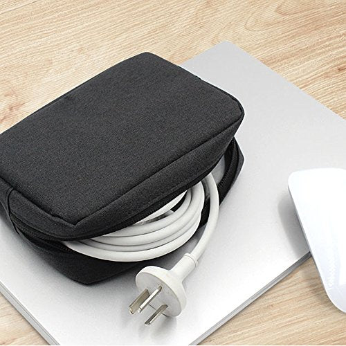 Electronics Accessories Organizer Bag - Small Black Case