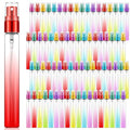 Zhehao 72 Pieces Mini Perfume Spray Bottles 10 ml Colorful Glass Fine Mist Refillable Spray Empty Bottles Perfume Atomizer Small Sample Containers for Travel Essential Oils Cleaning