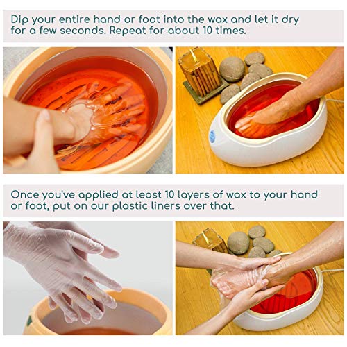 200pcs Paraffin Wax Bath Liners & Gloves Booties for Hand & Feet, Segbeauty Paraffin Bags for Hand & Foot, Paraffin Heated SPA Mittens Foot Liners for Hot Wax thera-py Paraffin Wax Machine