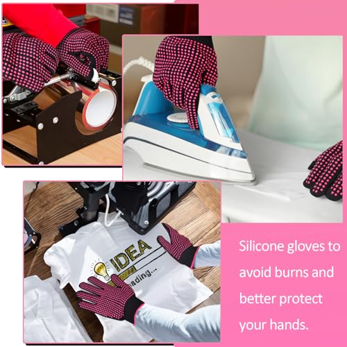 Heat Resistant Gloves for Hair Styling & Sublimation - 4 Pack