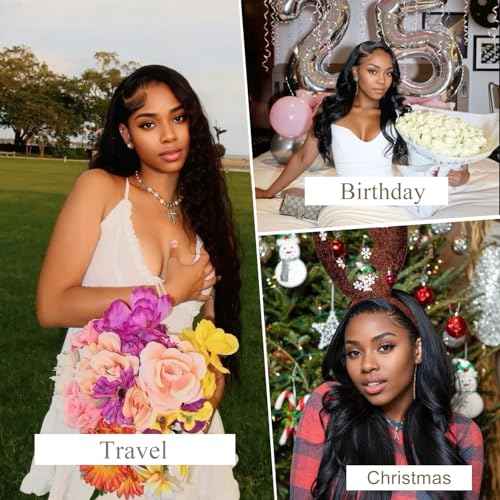 5x5 Transparent HD Lace Closure Human Hair Invisible HD Lace Closure Pre-plucked Virgin Human Hair Natural Black with Baby Hair(12Inch,Body Wave)