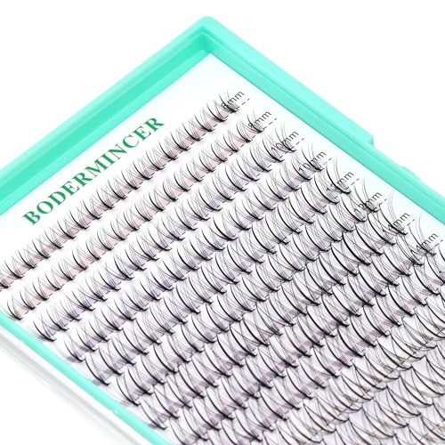 Bodermincer Black/Colored Cluster Lashes 240pcs 20D/40D DIY Eyelash Extension D Curl Long Individual Lashes Mixed Tray Faux Mink Lash Clusters Extensions 8-22mm (7D 8-10-12-14-16mm MIX)