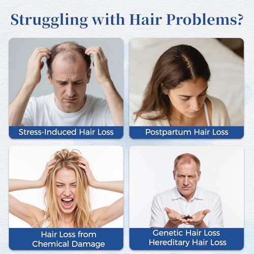 Hair Growth Serum Roll-On with Rosemary & Pea Extract for Thicker Hair