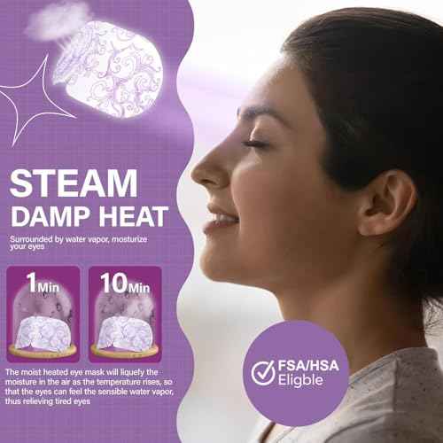 ProCIV 16 Packs Steam Eye Masks for Dry Eyes Self Heated Eye Mask Disposable Sleep Mask Soothing Headache Relief Dry,Hot Warm Compress for Stress Relief Relief Eye Fatigue, Spa Gifts