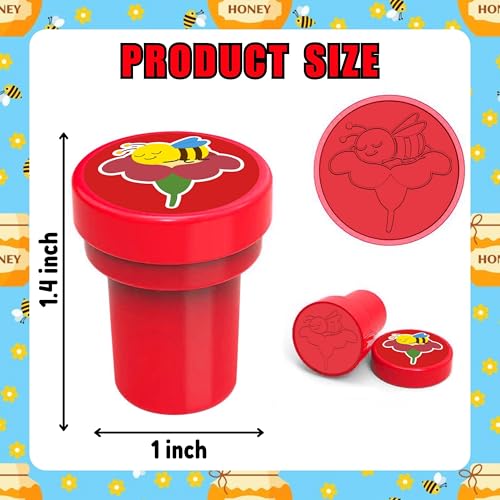 36PCS Bee Party Favors - 24PCS Temporary Tattoos & 12PCS Stamps - Ideal Honey Bee Themed Birthday Card Decorations Supplies Goodie Bag Cute Rewards for Boys Girls Classroom Gifts Baby Shower Prizes