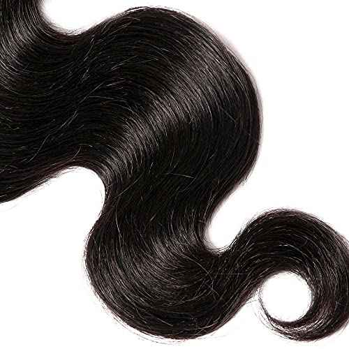 Human Hair Bundles Body Wave Bundles 24 Inch 1 Bundle 100 Gram/Bundle Unprocessed Brazilian Virgin Hair #1B Natural Color Body Wave Human Hair Extensions