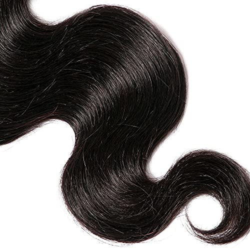 Body Wave Human Hair Bundles 20-24 Inch #1B Natural Color
