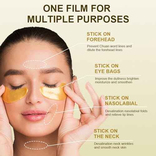 30 Pairs Eye Masks & Lip Masks, Crystal Collagen Eye Patches for Puffy Eyes & Dark Circles, Bachelorette Party Favors, Bridesmaid Gifts, Lip Care & 24K Gold Eye Mask Moisturizing & Reduce Wrinkles
